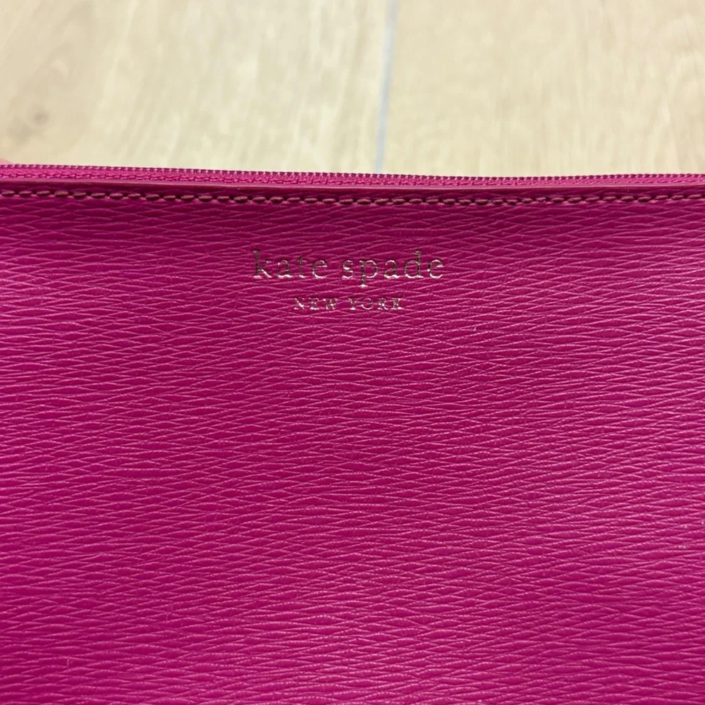 Kate Spade Keaton Small Pouch Wristlet Magenta Pink Clutch K6202